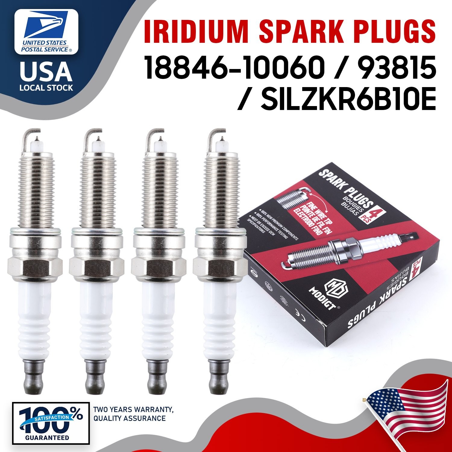 4PCS OEM NEW 18846-10060 SILZKR6B10E Spark Plugs For Hyundai ACCENT KIA RIO SOUL