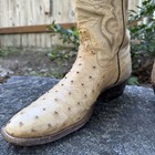 VTG MENS RIOS OF MERCEDES COWBOY OSTRICH SKIN BROWN BOOTS SIZE 9.5 — photo 5