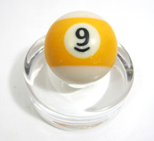 Vintage 2 1/4" Billiard Ball 9 Yellow Stripe Pool Replacement Lost Single