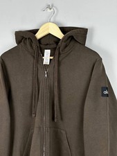 ALO Yoga Baggy Brown Sport Zip Hoodie Size S