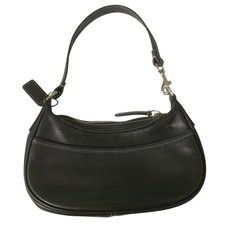 Rare Coach Soho Small Leather Shoulder Bag Black 7593 Baguette Y2K Vintage