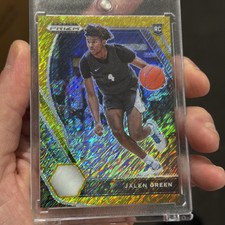 Jalen Green 21-22 Prizm Draft Picks Rookie Gold Shimmer Variation #6/10
