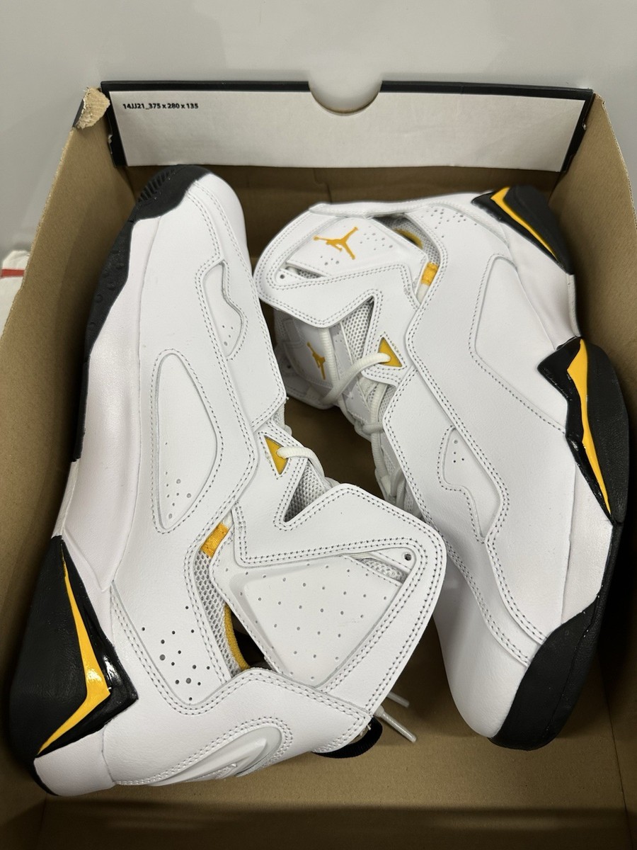 Nike Air Jordan True Flight 'White Yellow Ochre' 342964 107 Size