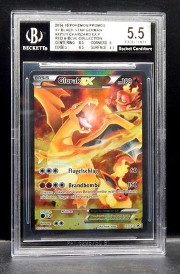 Pokemon Glurak ex Full Art Charizard Deutsch XY121 Promo PSA BGS 5,5 Excellent +