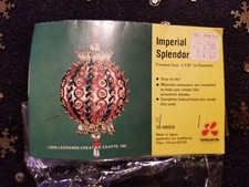 Vintage LeeWards IMPERIAL SPLENDOR Bead Sequin Christmas Ornament Kit