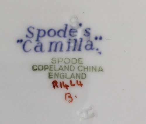 antikes Porzellan COPELAND SPODE R1464 blau SPODE'S CAMILLA 10&5/8" PLATTE 8 AV - Bild 3 von 3