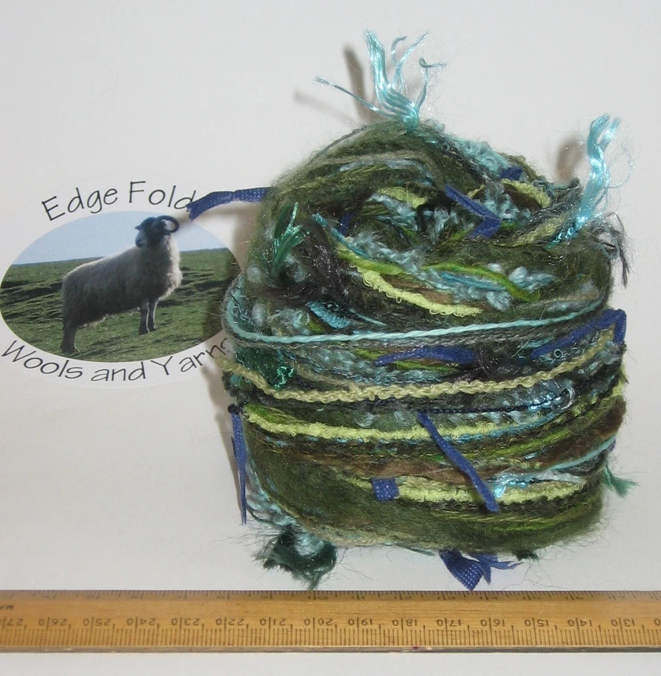 60m 20 x 3m Variety Pack Green knitting wool yarn Craft Weaving Oddments Bundle - Image 2 of 4