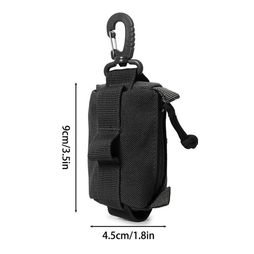 Tactical Molle Pouch Small Mini Keys Tool Pouch Utility Pouch Zipper Waist Bags - Picture 8 of 15