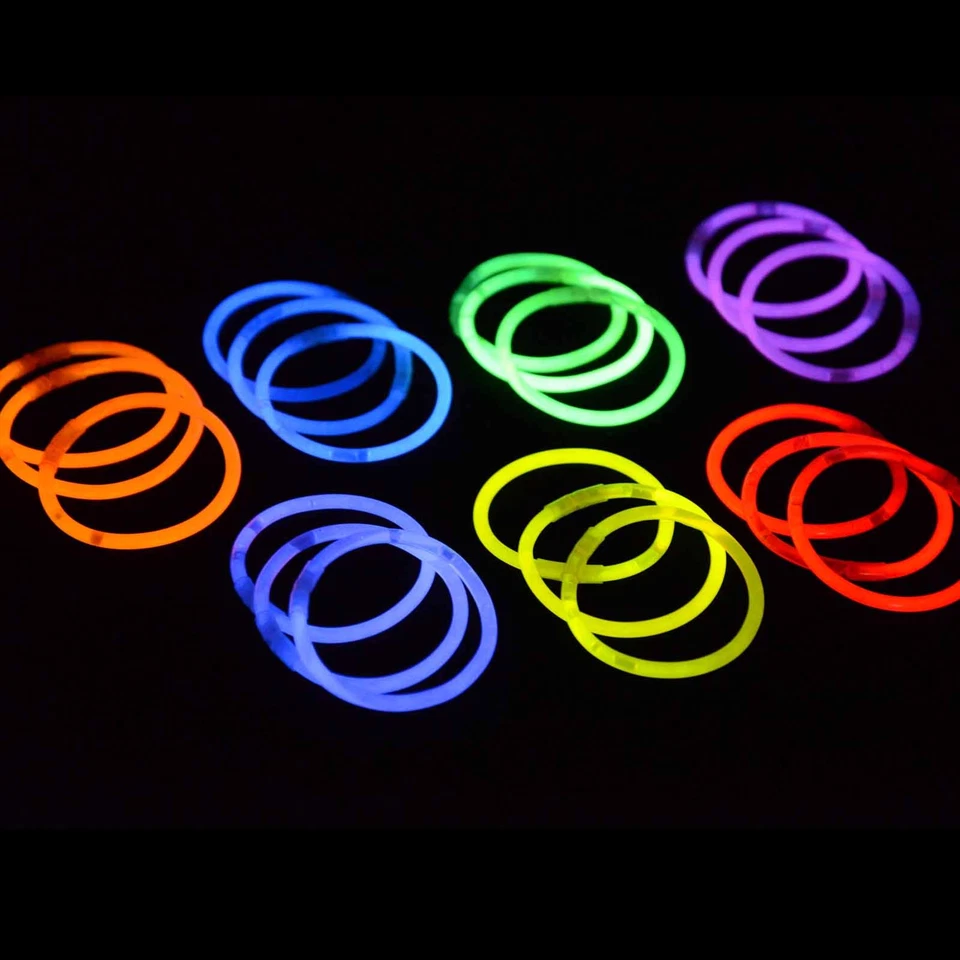 100Pcs Orange Glow Sticks Light Bracelets Disco Party Bulk stick glowsticks AU - image 4 of 4