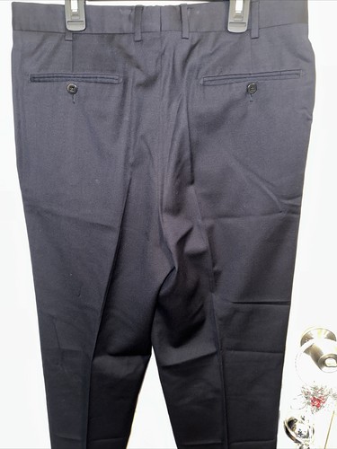 Ermenegildo Zegna Men's Slash Pockets Solid Black Wool Size 34W X 28L Pants - Picture 8 of 14