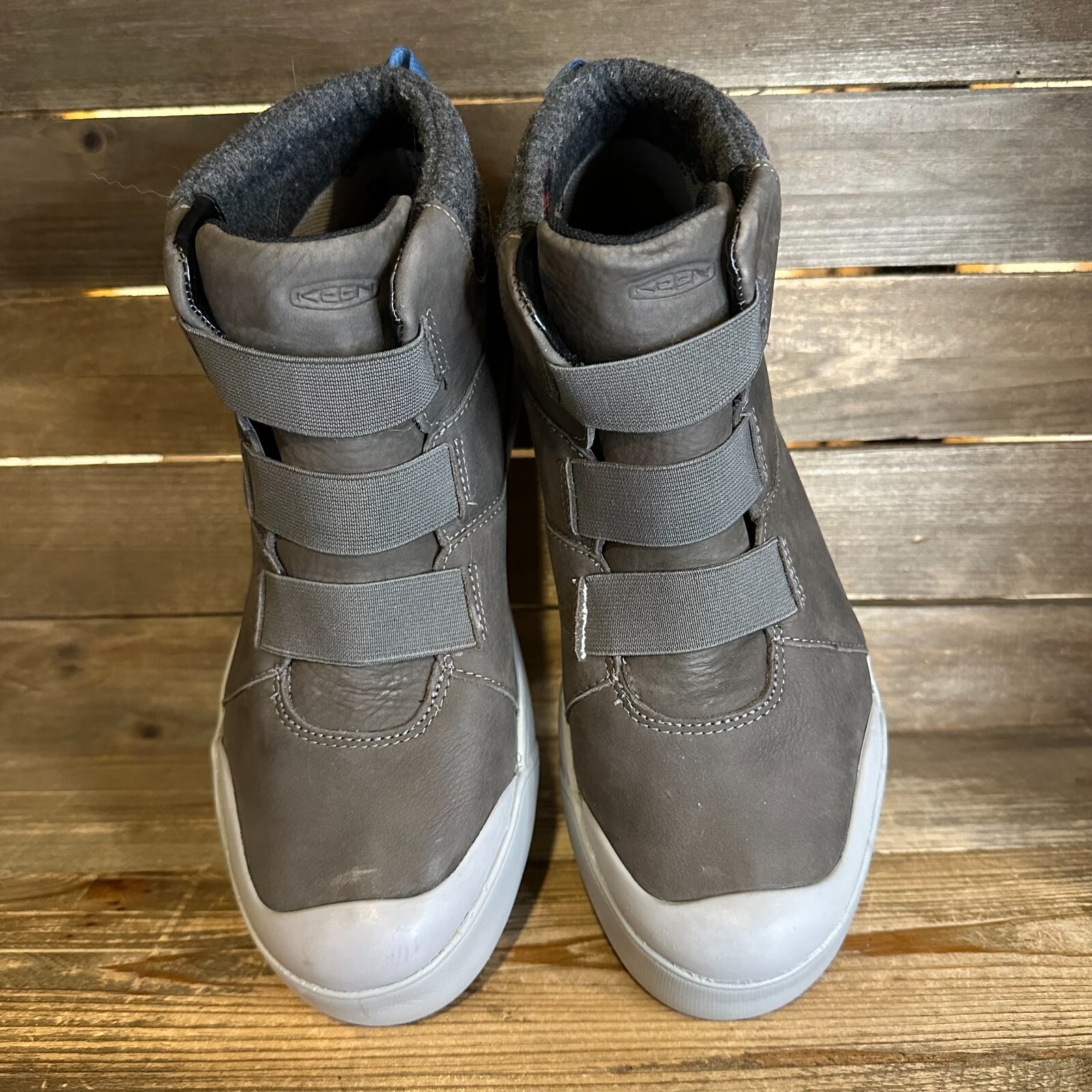 Nuove scarpe sneakers donna Keen Elle grigio medio pelle isolate impermeabili 10 M