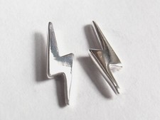 Electric Bolt Stud Earrings 925 Sterling Silver Corona Sun Jewelry Lightning