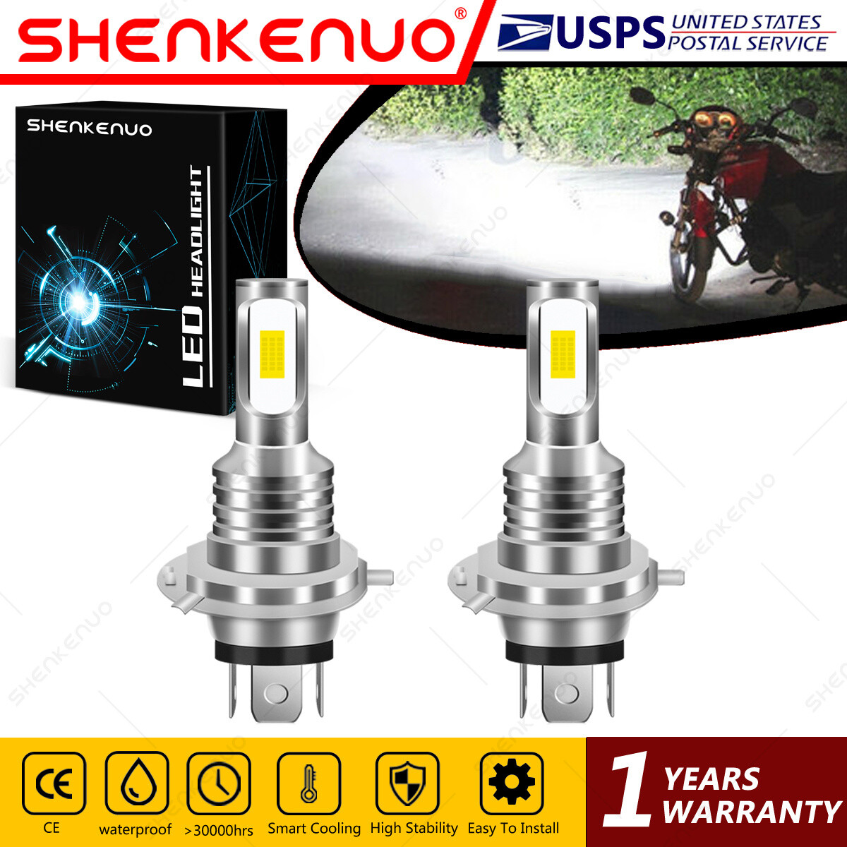 For Kawasaki Voyager ZG1200A/B ZN1300 - 2X 9003 H4 LED Headlights