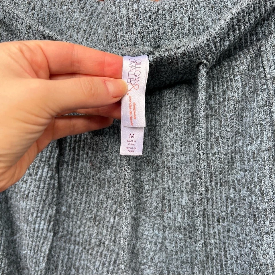 Pantalones de salón Gilligan & O’Malley azul jaspeado con dobladillo de tulipán Foto 3 de 4