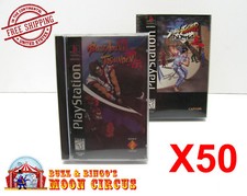 50x PLAYSTATION ONE PS1 TALLBOX GAME CLEAR PROTECTIVE BOX PROTECTOR SLEEVE CASE