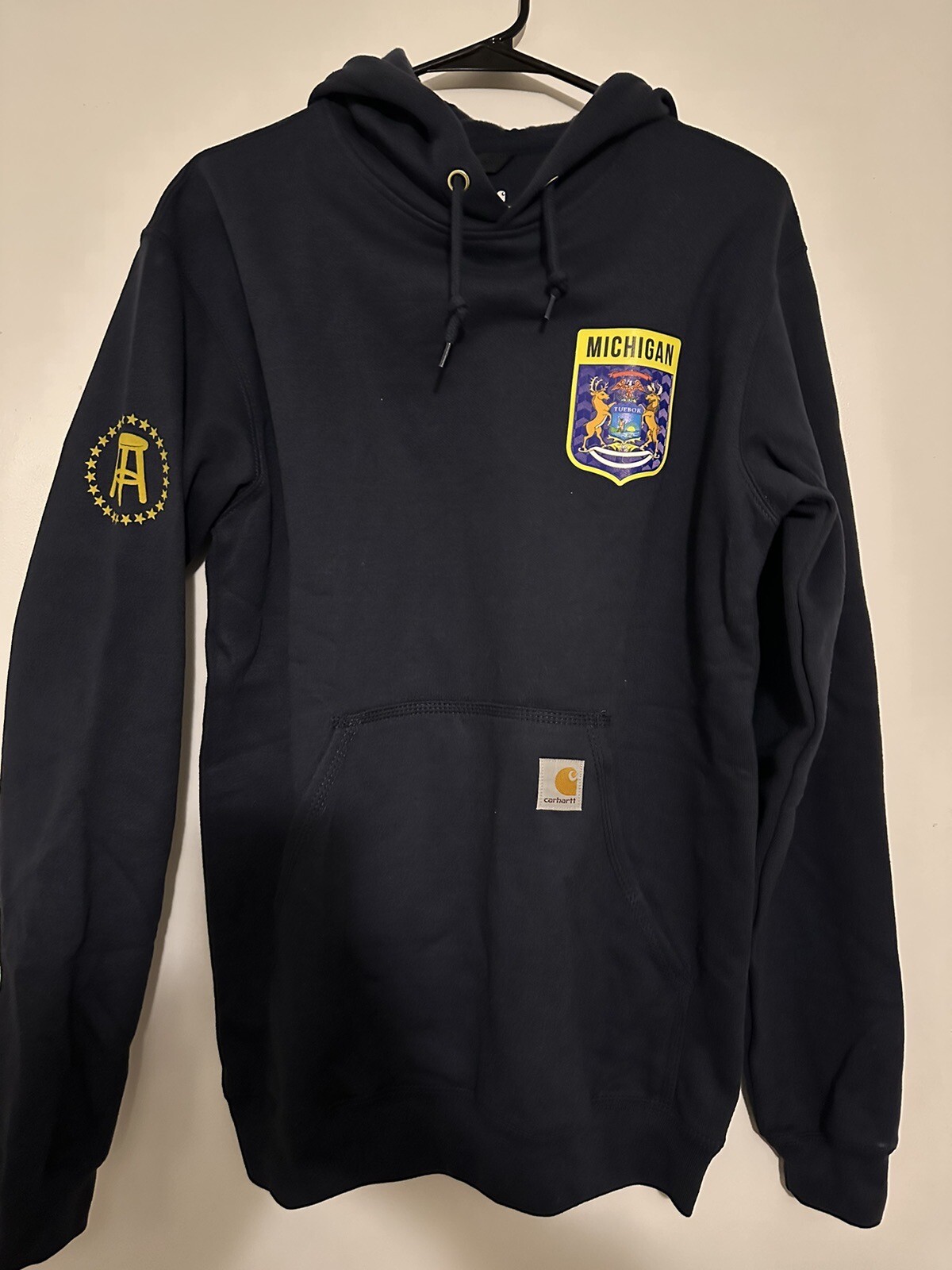 Carhartt Barstool Sports University of Michigan Crest Hoodie Sweatshirt
