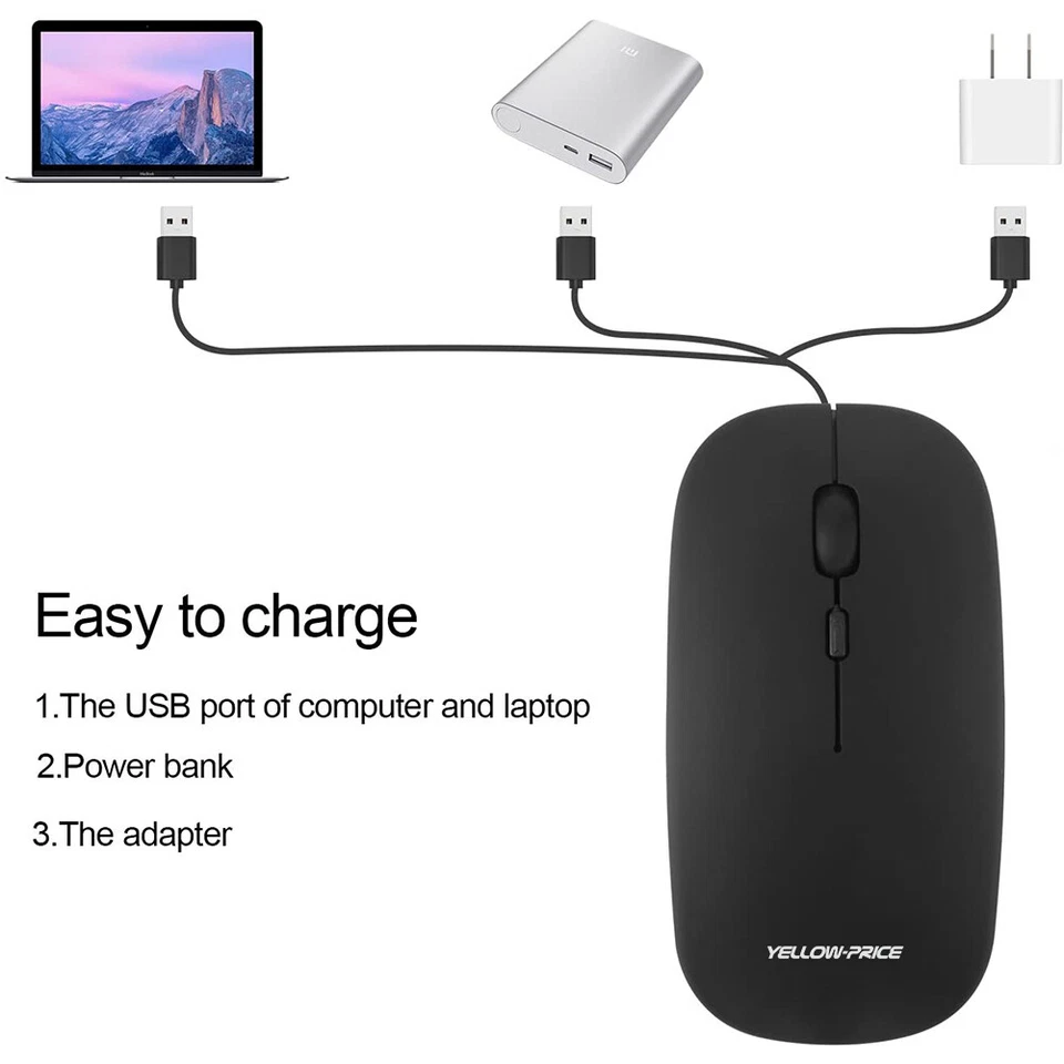 USB Type C Wireless Mouse for Apple iMac, Newest MacBook Pro/Air, iPad, Surface - Image 4 of 4