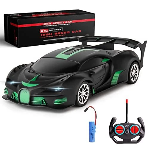 Remote Control Car 1 18 Rechargeable High Speed RC Cars Toys for Green Black