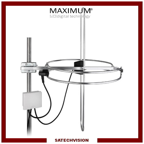 Antenne En Boucle AM/FM Pour Récepteur Audio - Connecteur 2 Broches, Autonome Avec Socle Pliable, Fréquence 535-1700 MHz