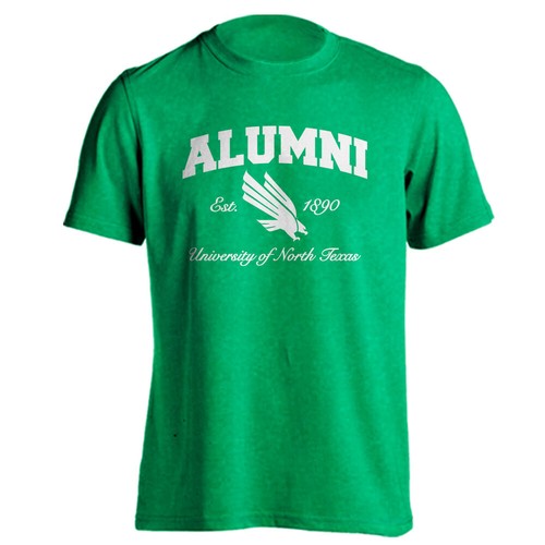 University of North Texas UNT Mean Green Alumni Logo Tee Short Sleeve T-Shirt - Picture 9 of 9