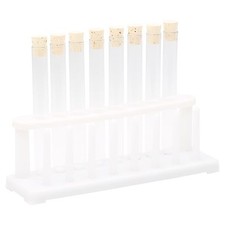 8-pc 16 x 150 mm Glass Test Tube Set with Cork Stoppers and Rack