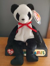 Fortune Ty Retired Beanie Baby  Panda  Bear - 1998