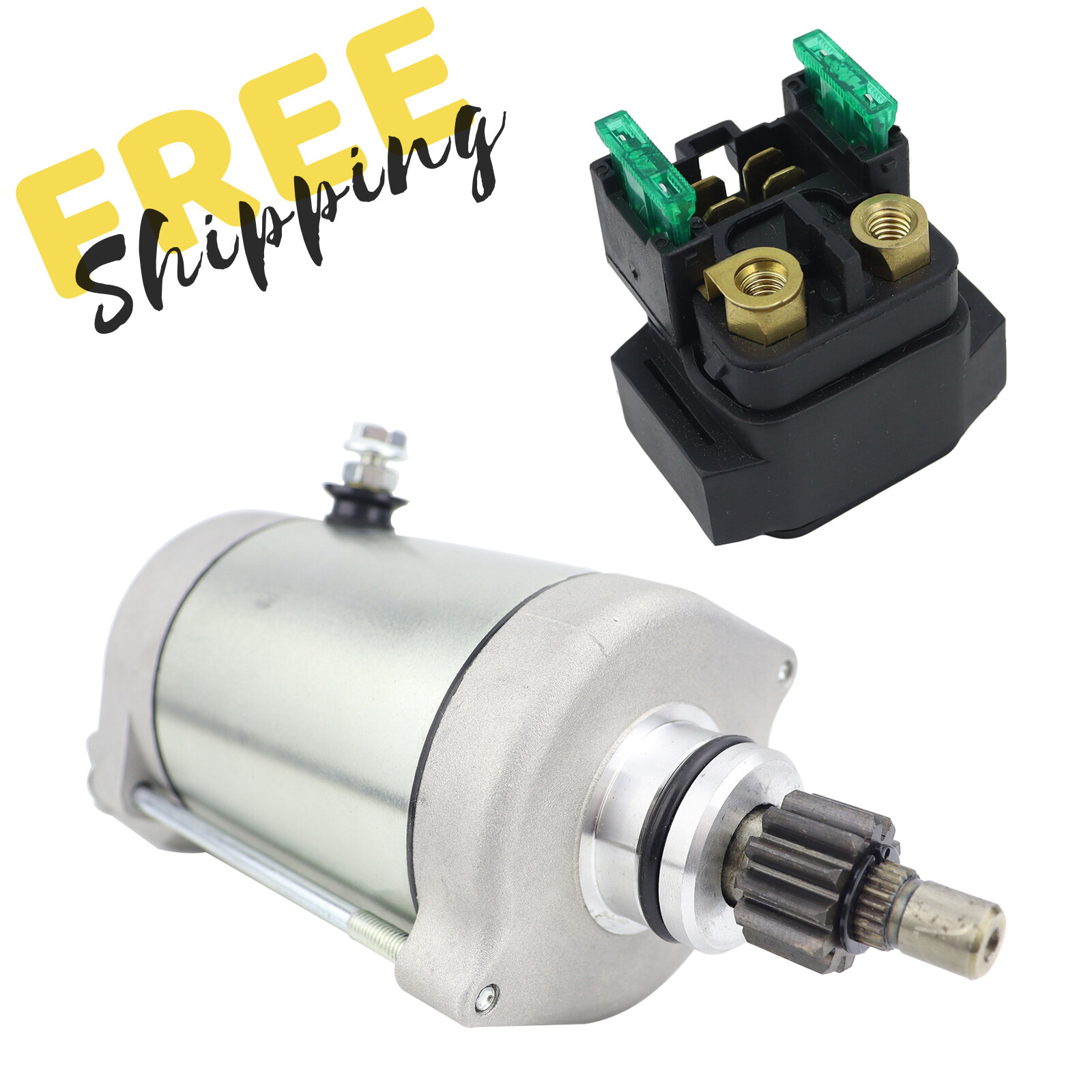 Raptor 660R Starter Motor & Solenoid Relay for Yamaha YFM660R LE 2002-2005