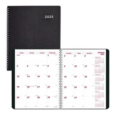 Brownline DuraFlex Monthly Planner 14 Months December 2024 to January 2026 Black