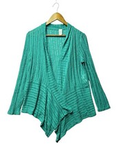 Jones New York Women’s Green Open Front Drape Cardigan Size  M