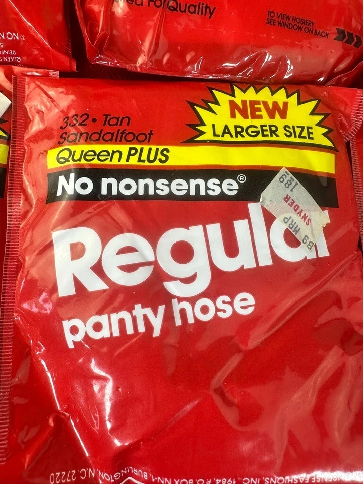 VTG 6 LOT 80s No Nonsense Queen Plus Pantyhose Nude & Tan Mix Collector Gift - Image 3 of 4