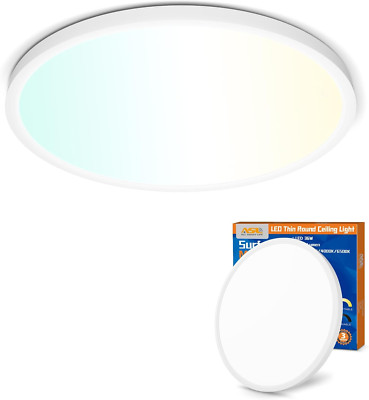 Bright LED Flush Mount Ceiling Light, 18'' 36W, 3 Color Temperatures