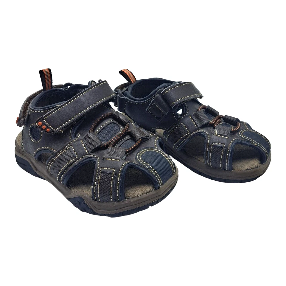 Sandalias Sonoma de cuero sintético marrón para niños pequeños talla 7 Kohls Foto 4 de 4