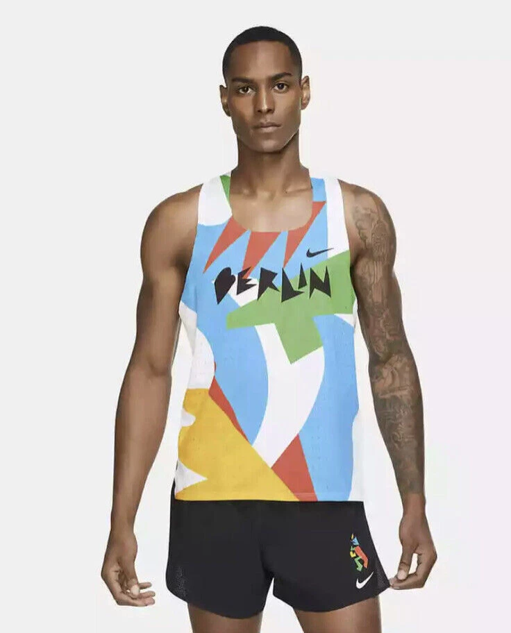 Nike aeroswift sales singlet white