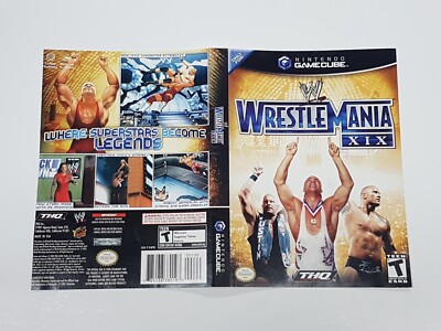 WWE Wrestlemania XIX Authentic Original Nintendo GameCube Cover Art Only