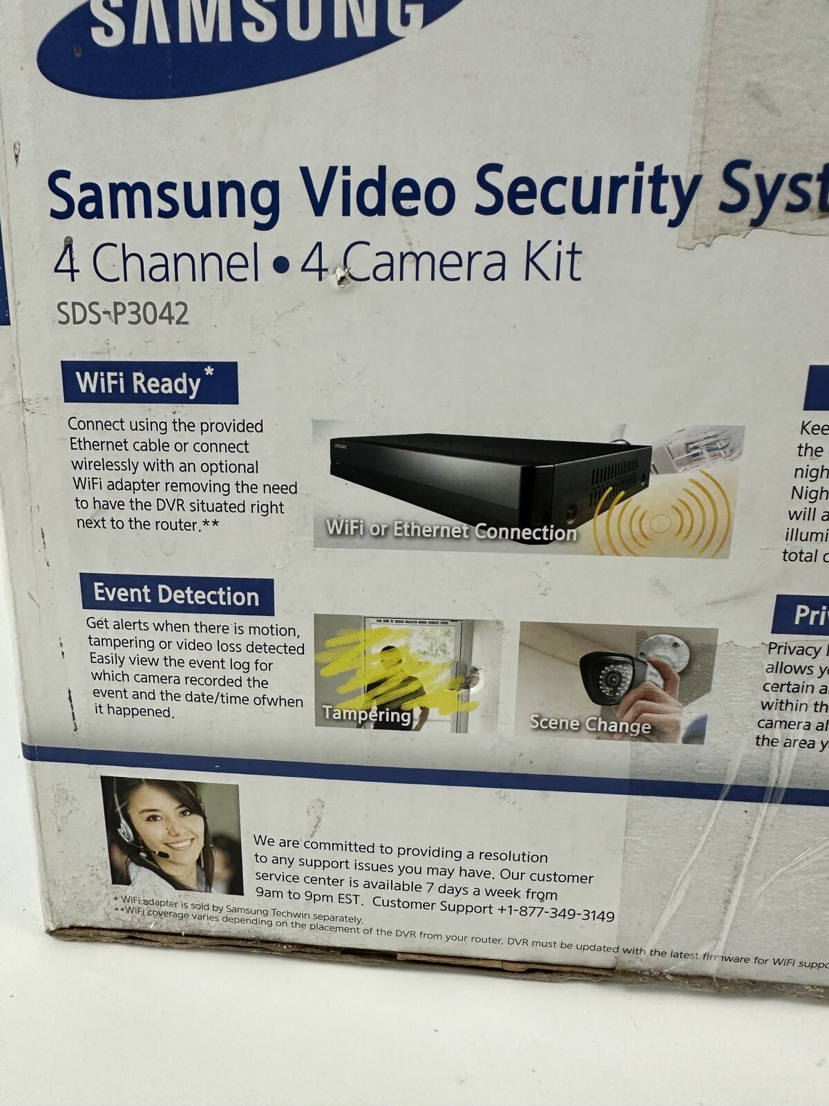 Samsung Video Security System 4 Channel 4 Camera Kit SDSP3042 eBay