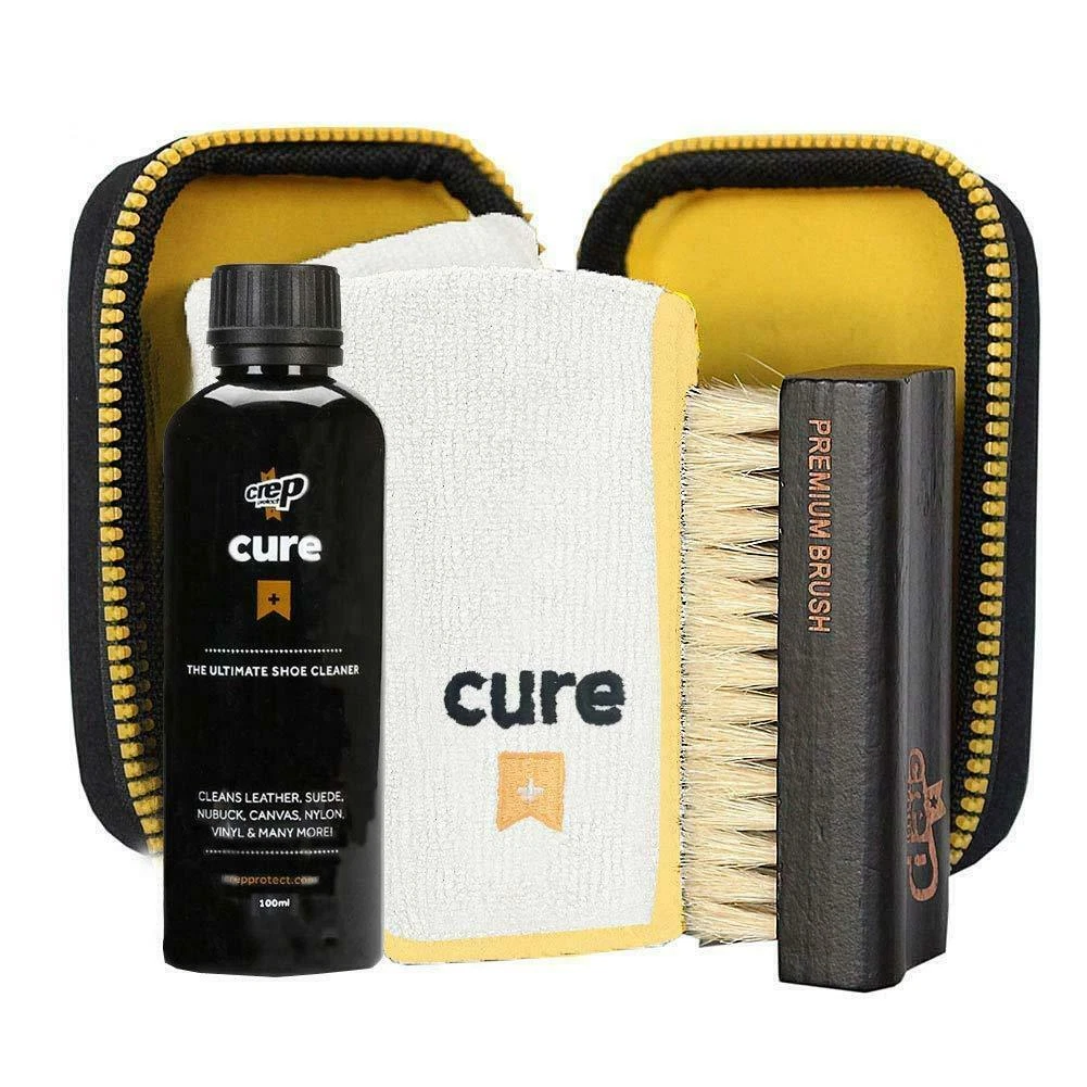 Crep Protect The Cure Kit Shoe Cleaning Spray, Hog Hair Brush & Microfibre  Cloth