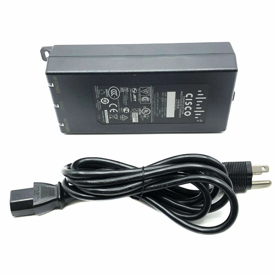 Inyector de alimentación original Cisco Meraki MA-INJ-4-US 802.3at PoE 56V OEM Foto 4 de 4