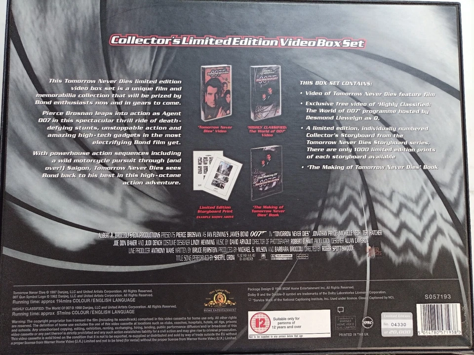 Tomorrow Never Dies Limited Edition Numbered VHS Box Set - No.57 - Image 3 of 4