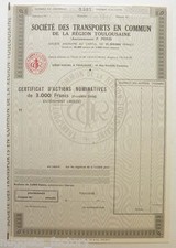 Urkunde Aktionen: St&eacute; Des Verkehrsmittel Der Region Toulouse F. Pons (486)