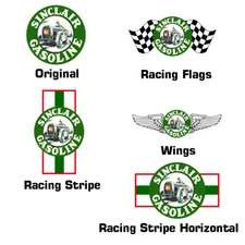 Sinclair 'G' Gasoline Vinyl Decal Sticker 5 Designs Motor Oil Gas Globes