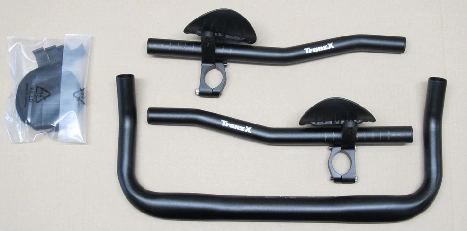 TranzX RA36A 40cm Base Bar Triathlon Bull Horn Lenker TB02 Triathlon Aufsatz - Bild 2 von 4
