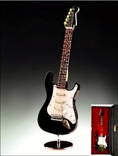 7" Black Electric Guitar Miniature Instrument