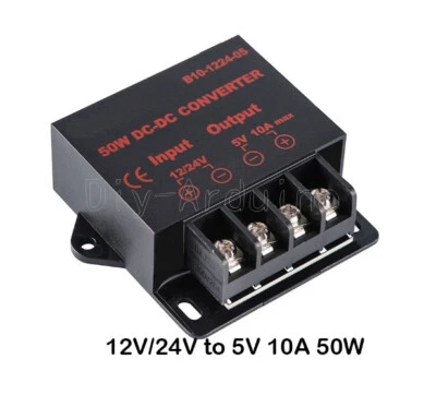 NEW Voltage converter DC 12V / 24V to DC 5V 50W 10A stepdown converter - Bild 1 von 4