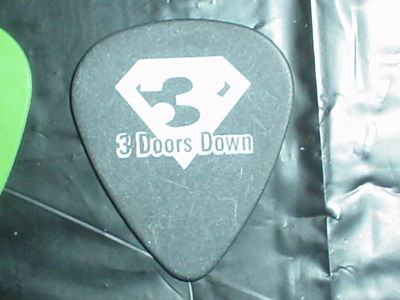 THREE DOORS DOWN Logo Matt Roberts Signature Tour Black GUITAR PICK Kryptonite