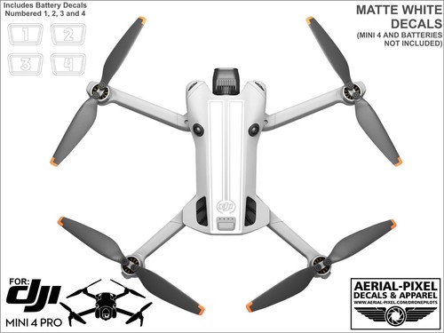 DJI Mini 4 Pro Rennstreifen mit Akku Aufkleber Nummer #1-4 Aufkleber Skin - Bild 15 von 21