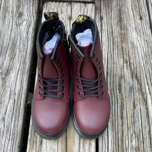 Dr Martens AirWair Brooklee Boots Cherry Red Softy T Core Kids Toddler Size 11 - Picture 3 of 8