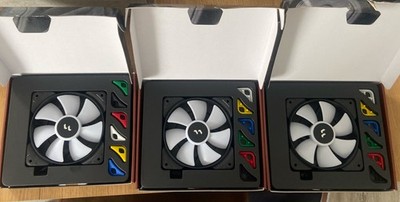 3x FRACTAL Design Aspect 12 RGB PWM Gehäuse Lüfter schwarz 120 x 120 x 25 mm