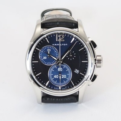 Hamilton Jazzmaster Chrono H32612741 Blue Dial 42mm Mint Unused Full Set Japan