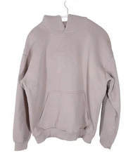 COMFRT Taupe Cotton Blend Hoodie Sweatshirt Size L Cozy Lounge Neutral Casual