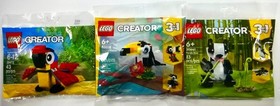 LEGO Creator: (31140) Magical Unicorn, (30472) Parrot, (30641) Panda, (30688)